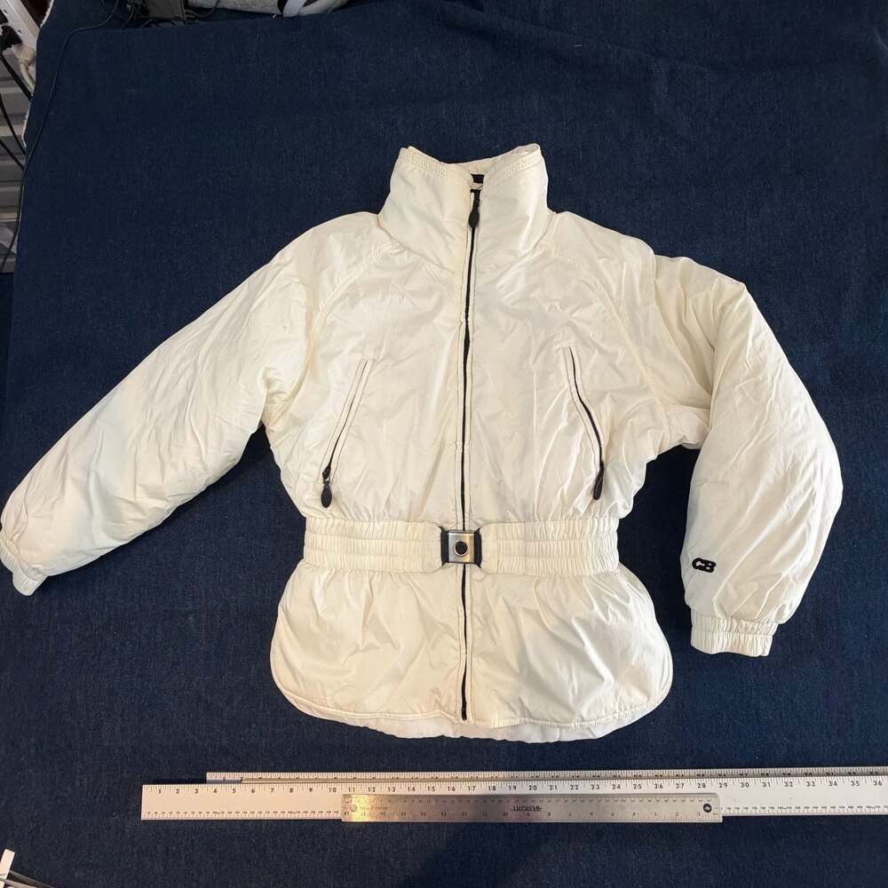 Vintage CB Sports Estelle Puffer Ski Jacket White Size 12